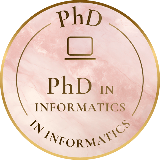 Like a Bo PHD in informatics badge